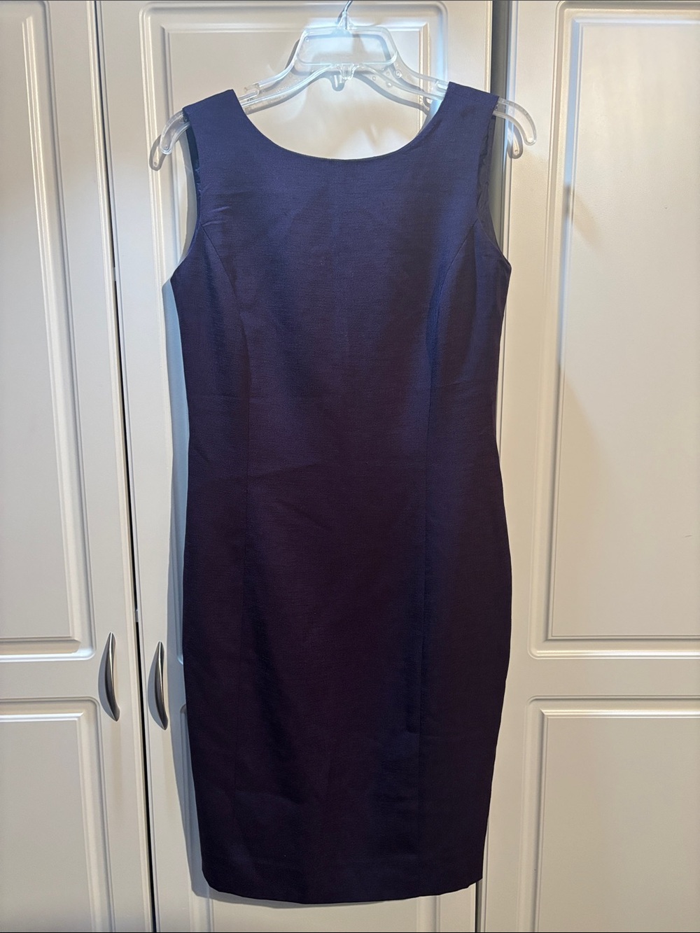 Kasper Navy Sleeveless Sheath Dress